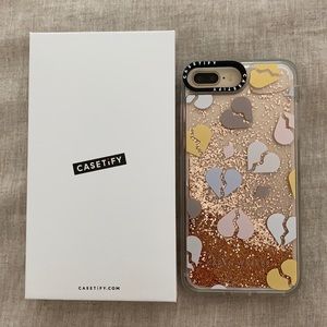 Brand new Casetify heartbreak glitter iPhone case